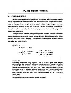 FUNGSI DISKRIT NUMERIK