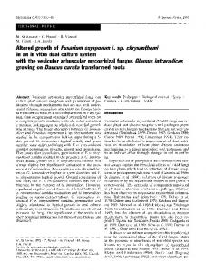 Fusarium oxysporum f. sp. - Springer Link