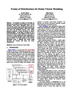 Fusion of Distributions for Radar Clutter Modeling