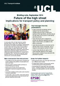 Future of the high street - UCL