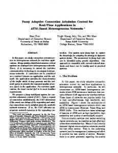 Fuzzy Adaptive Connection Admission Control for ... - Semantic Scholar