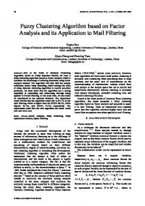 Fuzzy Clustering Algorithm based on Factor