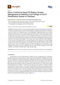 Fuzzy Control for Smart PV-Battery System Management to ... - MDPI