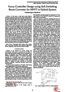 Fuzzy Controller Design using Soft Switching Boost Converter for ...