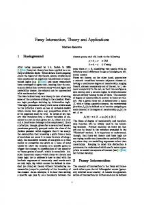 Fuzzy Intersection, Theory and Applications