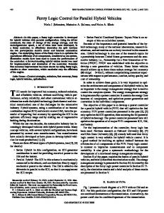 Fuzzy logic control for parallel hybrid vehicles - IEEE Xplore