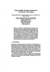 Fuzzy Multiple Heuristic Ordering for Examination ... - CiteSeerX