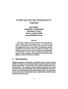 fuzzy quantum probability theory