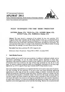 fuzzy techniques for time series prediction