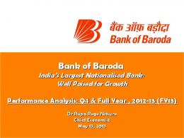 FY13 - Bank of Baroda