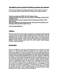 GaAs quantum dot materials