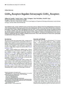 GABAB Receptors Regulate Extrasynaptic GABAA Receptors - Core