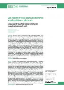 Gait stability in young adults under different visual conditions ... - SciELO