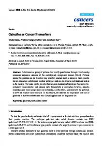 Galectins as Cancer Biomarkers