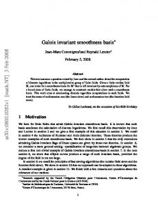 Galois invariant smoothness basis