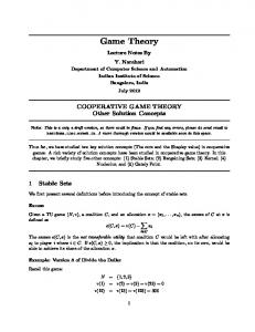 Game Theory Lab - IISc