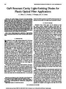 GaN Resonant Cavity Light-Emitting Diodes for ... - Semantic Scholar