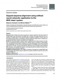 Gapped sequence alignment using artificial neural networks ...