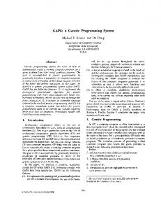 GAPS: a genetic programming system - Computer ... - CiteSeerX