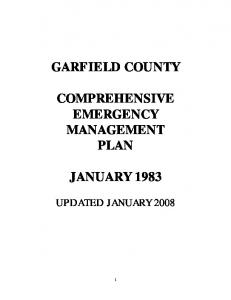 Garfield County Comprehensive Emergency Plan (PDF)