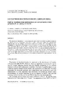 GAS ELECTRODE REACTIONS IN MOLTEN ... - Science Direct