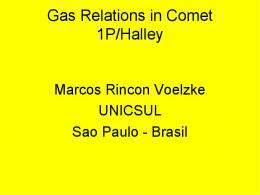 Gas Relations in Comet 1P/Halley