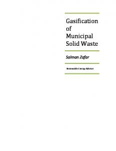 Gasification of Municipal Solid Waste