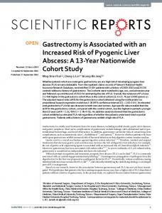 Gastrectomy is Associated with an Increased Risk