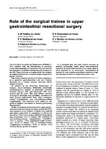 gastrointestinal resectional surgery - Europe PMC