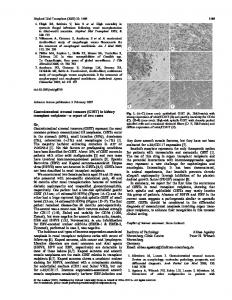 Gastrointestinal stromal tumours (GIST) in kidney transplant recipients ...