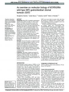 gastrointestinal stromal tumours (GIST)