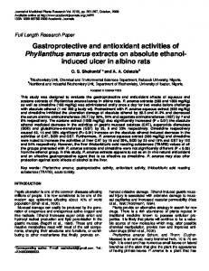 Gastroprotective and antioxidant activities of ... - Semantic Scholar