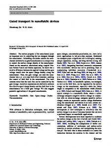 Gated transport in nanofluidic devices