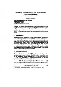 Gaussian Approximation for Multichannel Queueing Systems* Larisa ...