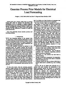 Gaussian Process Prior Models for Electrical Load Forecasting