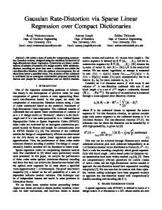 Gaussian Rate-Distortion via Sparse Linear Regression over Compact ...