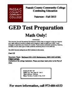 GED Test Preparation