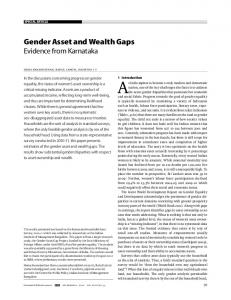 Gender Asset and Wealth Gaps