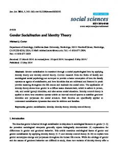 Gender Socialization and Identity Theory - Semantic Scholar