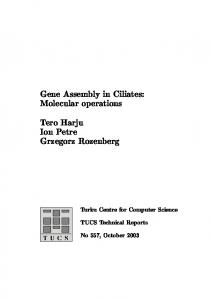 Gene Assembly in Ciliates