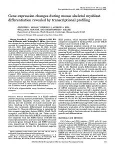 Gene expression changes during mouse skeletal myoblast ...