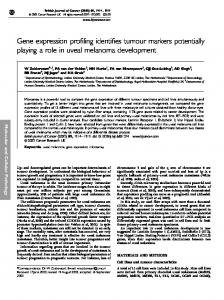 Gene expression profiling identifies tumour markers ... - BioMedSearch