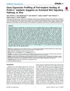 Gene Expression Profiling of Peri-Implant Healing ... - Semantic Scholar