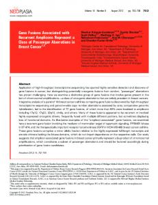 Gene Fusions Associated with Recurrent Amplicons ...