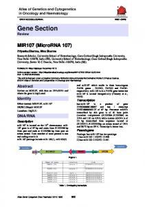 Gene Section - CiteSeerX