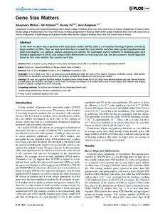 Gene Size Matters - Semantic Scholar