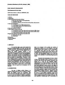 GENE THERAPY FOR DIABETES