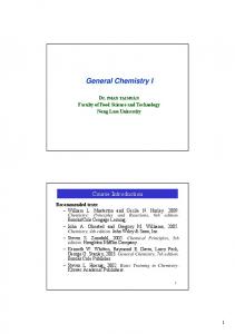 General Chemistry I