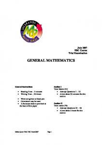 GENERAL MATHEMATICS - general-maths