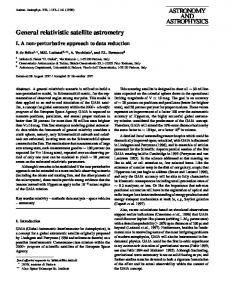 General relativistic satellite astrometry